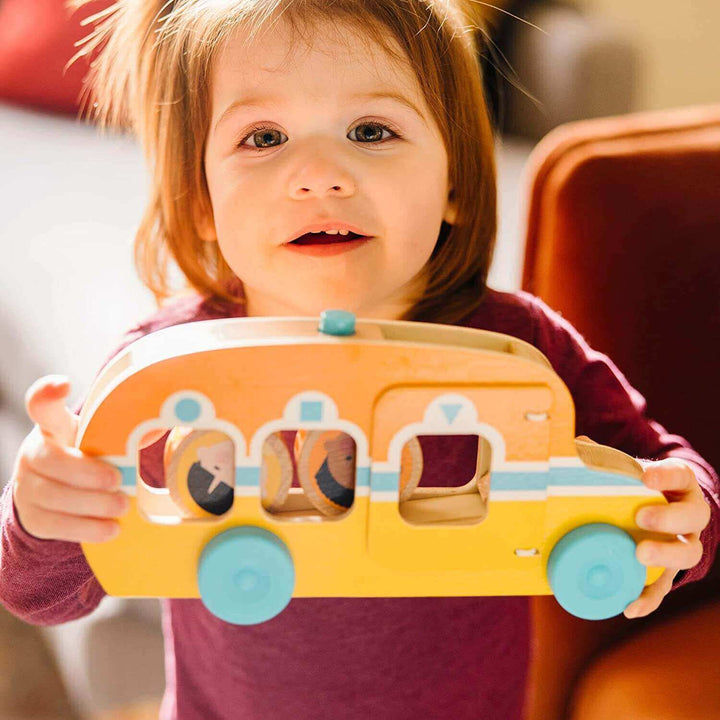 Melissa & Doug GO Tots Wooden Race Bus toy Earthlets