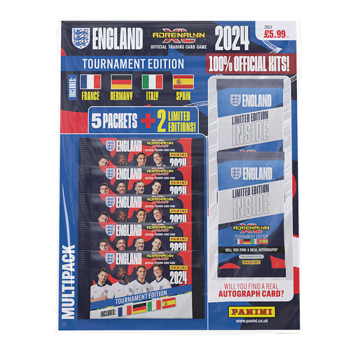 England Adrenalyn XL 2024 Trading Cards Multipack featuring official kits and limited editions, available at Earthlets.com.