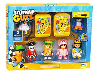 PMI Stumble Guys Collectible Figures 8PK Deluxe Box 8PK Deluxe Box: Pack 2 Mini Figures Earthlets