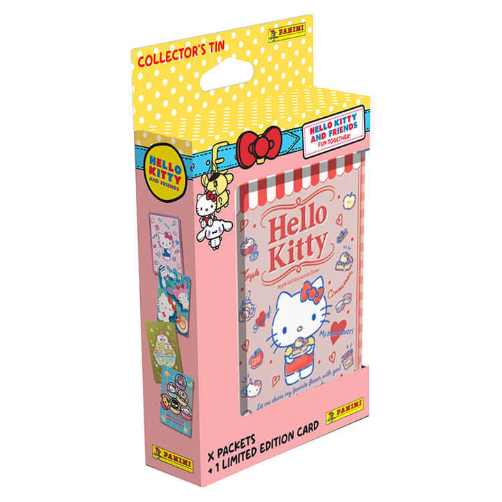 Hello Kitty Trading Card Collection collector's tin with packets and limited edition card.
