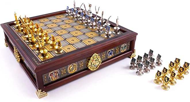 A Quidditch Chess Set featuring intricately detailed pieces and a beautiful board, perfect for fans of the wizarding world.