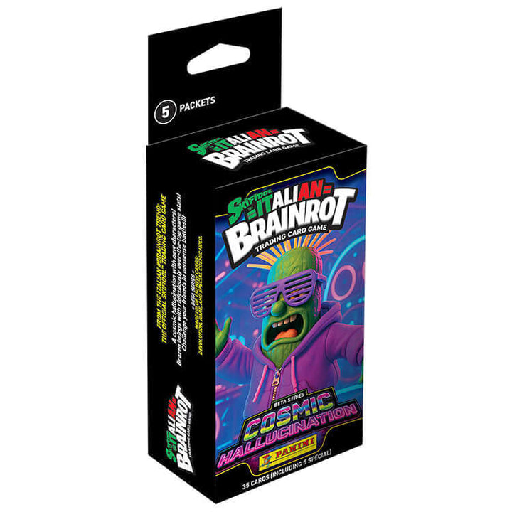 Skifidol Italian Brainrot Cosmic Hallucination Trading Card Collection pack with vibrant artwork and 5 packets.