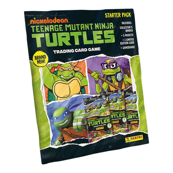 Teenage Mutant Ninja Turtles 3 Trading Card Collection starter pack featuring cards and game components.