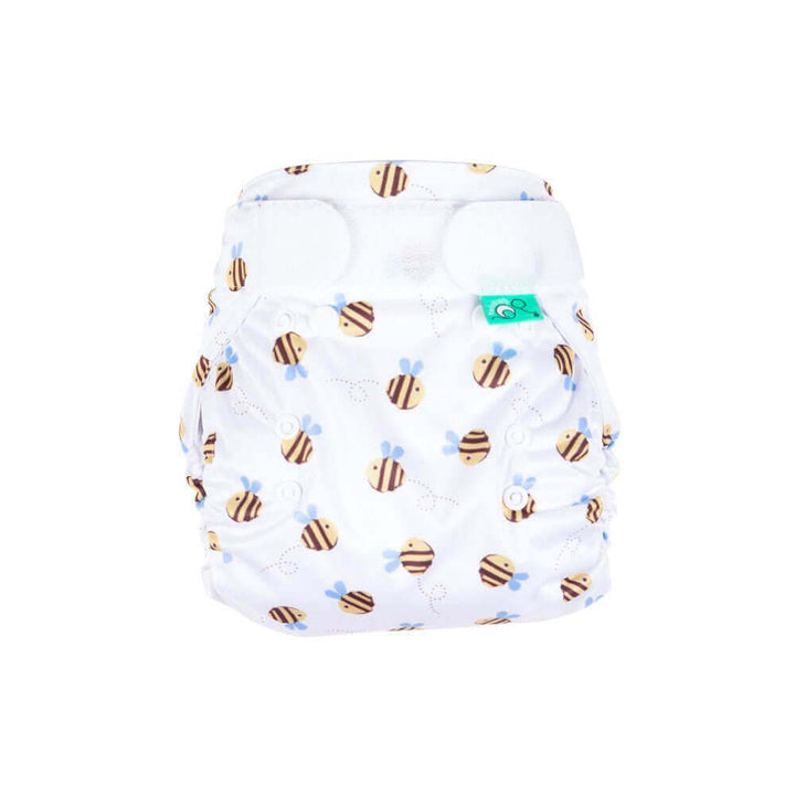 Tots Bots Bamboozle Nappy Wrap Colour: Buzzy Bees Size: Size 1 (6-18lbs) reusable nappies Earthlets