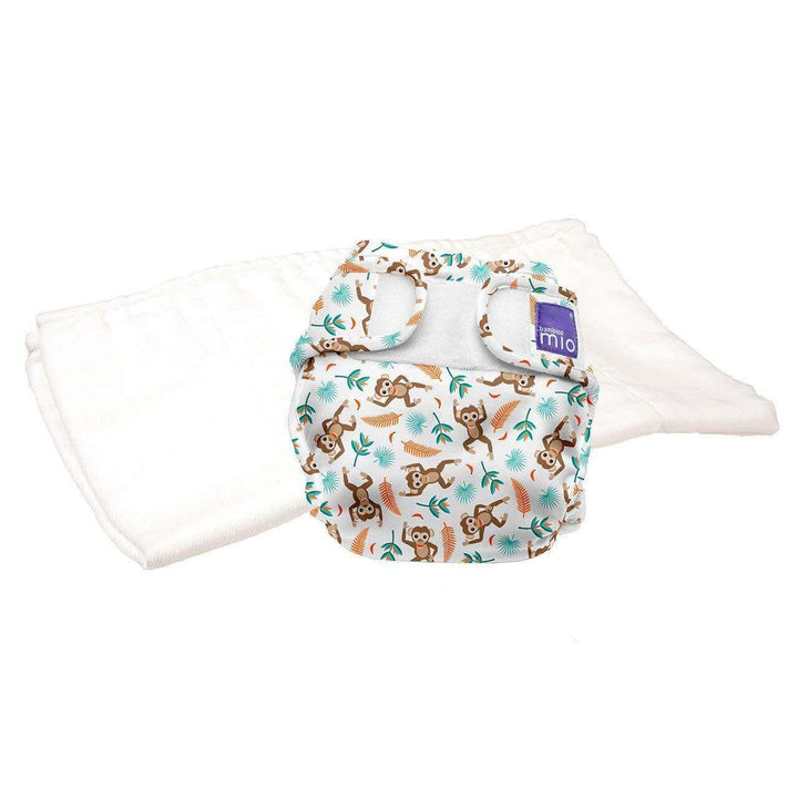 Bambino Mio Mioduo Two-Piece Nappy Size: Size 2 Colour: Spider Monkey reusable nappies Earthlets