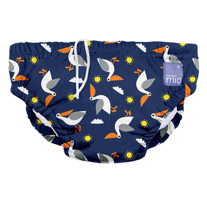 Bambino Mio Nice and Nautical Reusable Swim Nappy Colour: Pelican Pier Size: Small reusable swim nappies Earthlets