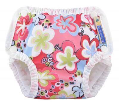 Mother-ease Swim Nappy Colour: Splashing Daisies Size: S reusable swim nappies Earthlets