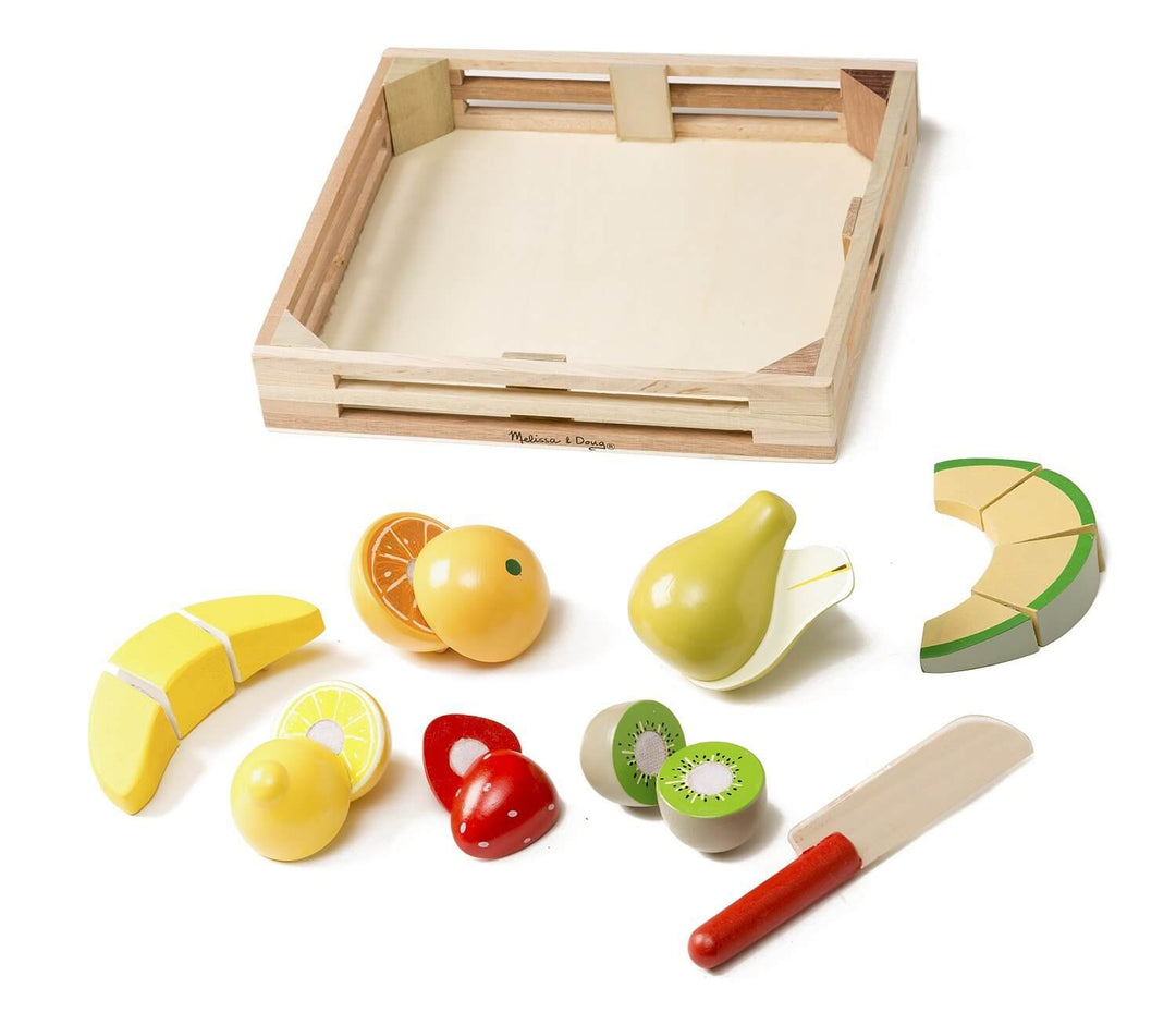 Melissa & Doug Wooden Cutting Fruit play educational toys Earthlets